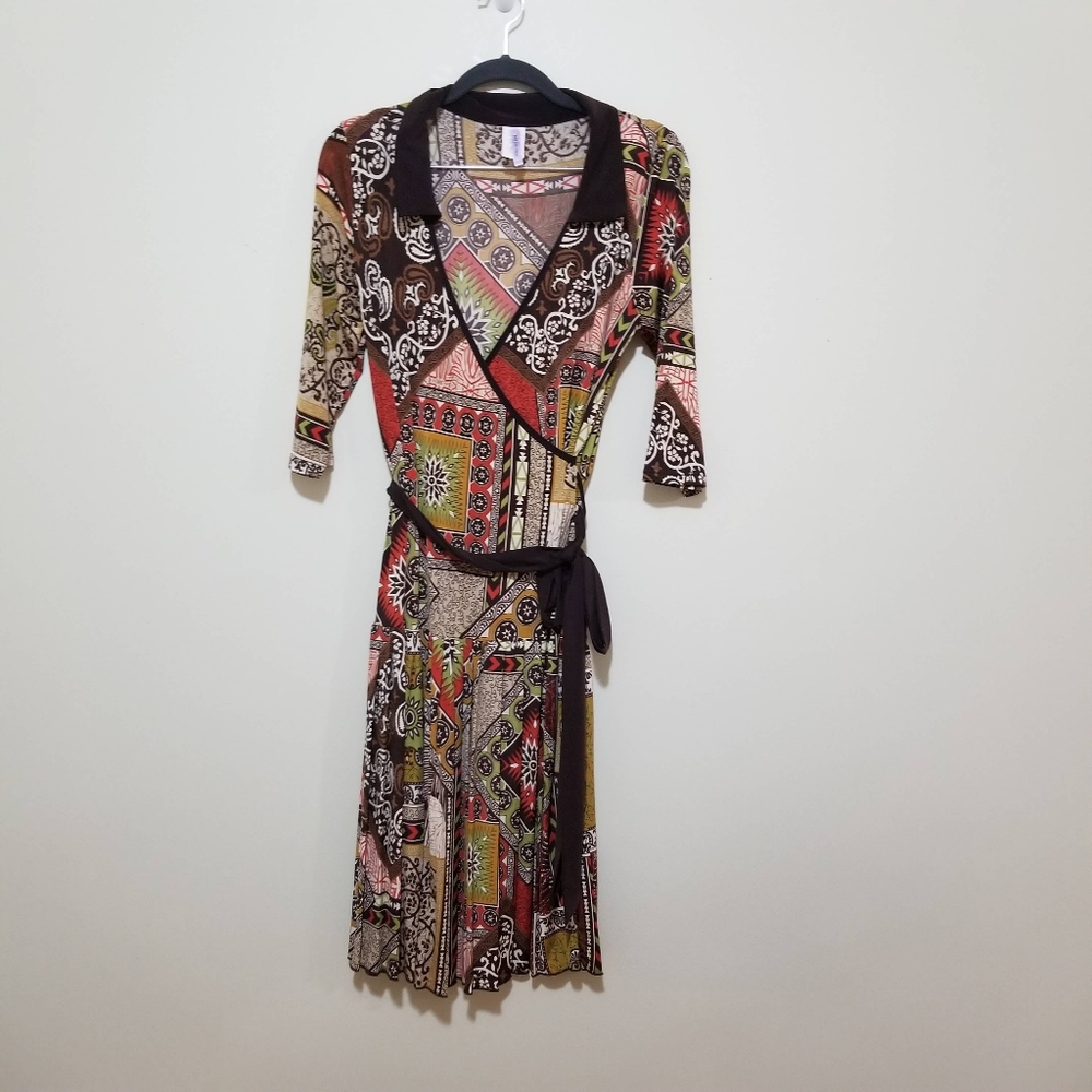 Purple Rain faux wrap dress